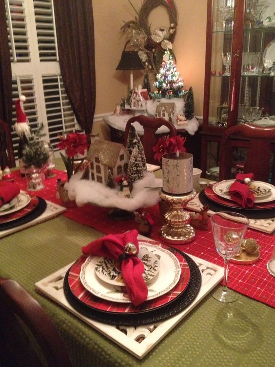 Decorating your table for Christmas.