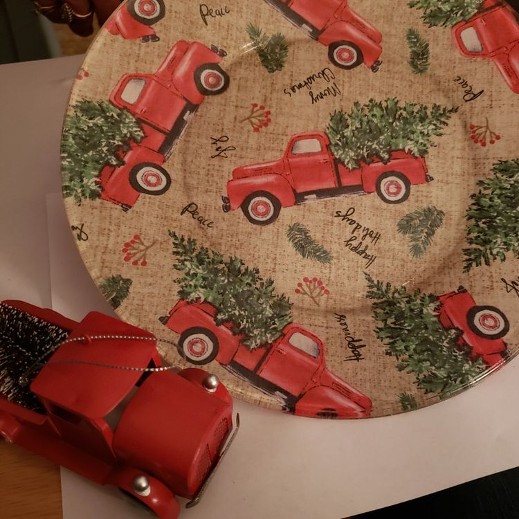 Decoupage Christmas Cookie Plates.