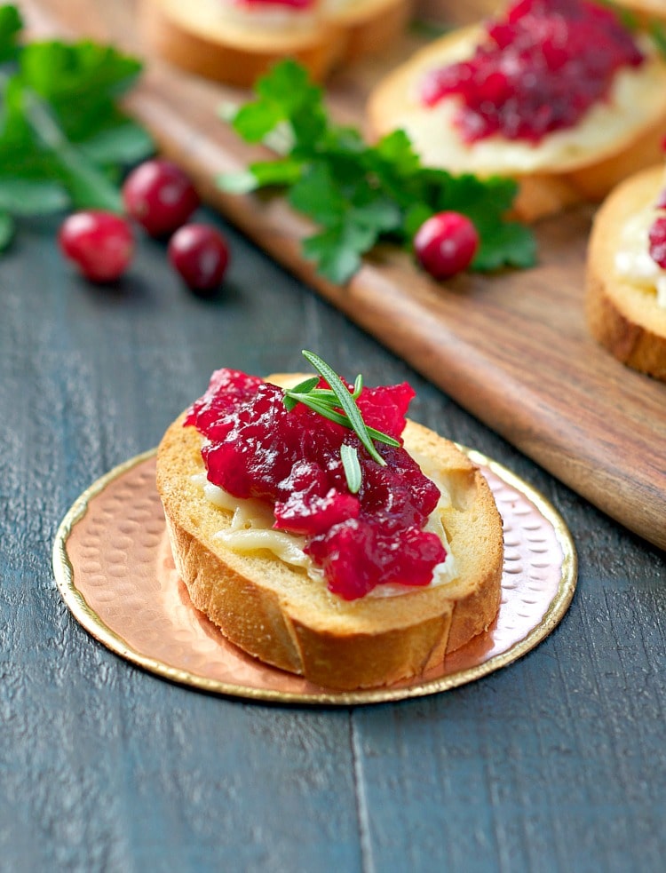 Easy Cranberry Brie Appetizers from The Seasoned Mom