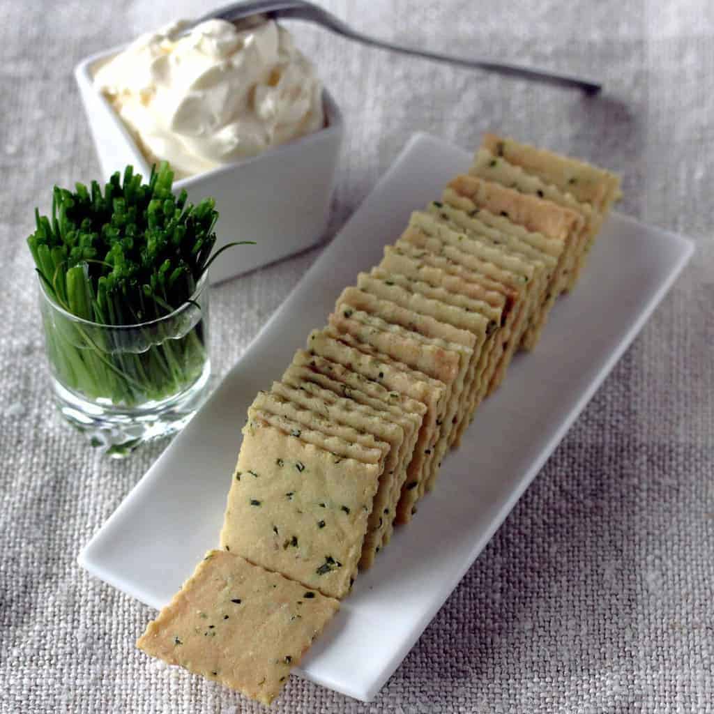 Egg-Free Sour Cream and Chive Crackers.