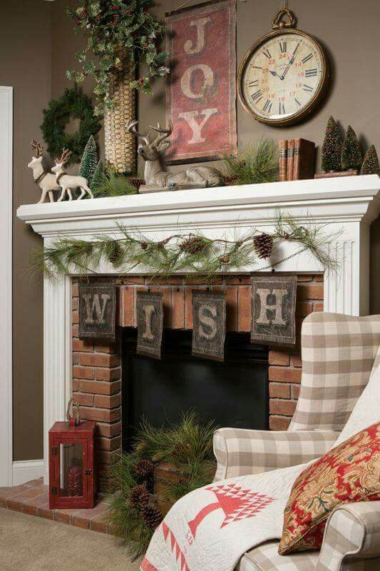 Fabulous Christmas mantel decor.