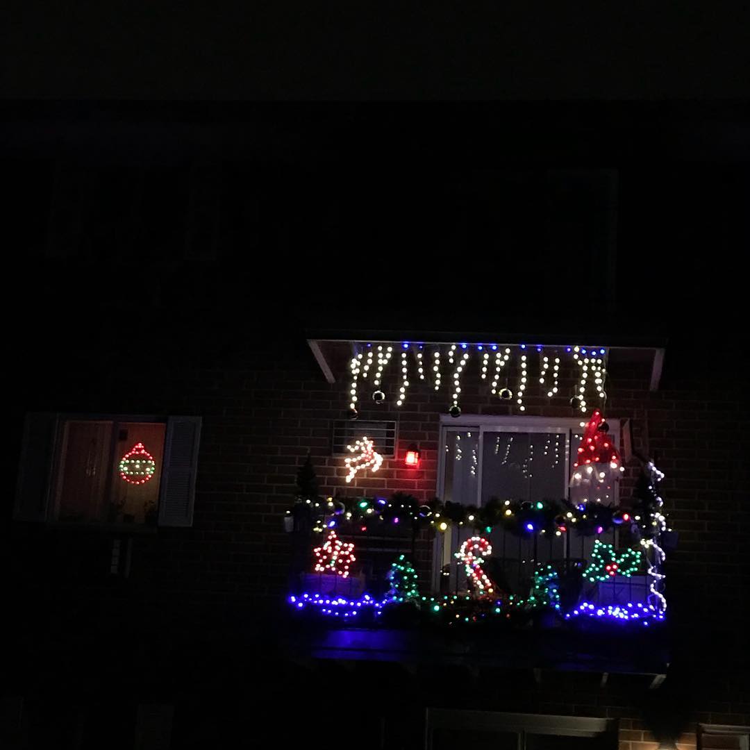 Festive balcony.