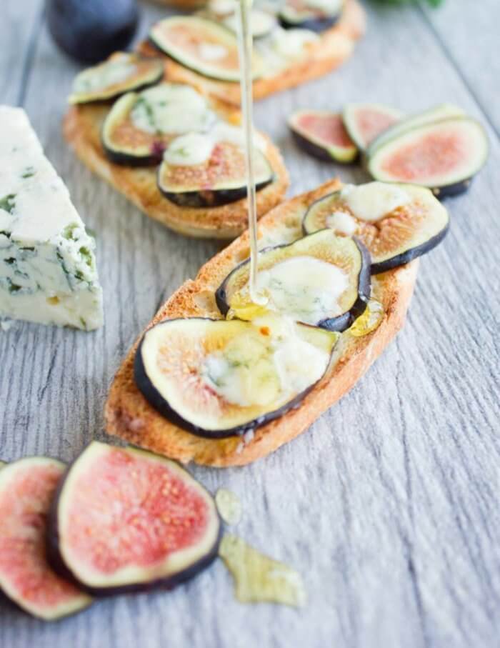 Fig Blue Cheese Honey Crostini