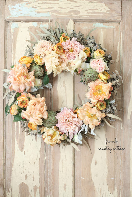 Floral Eucalyptus Fall Wreath from French Country Cottage