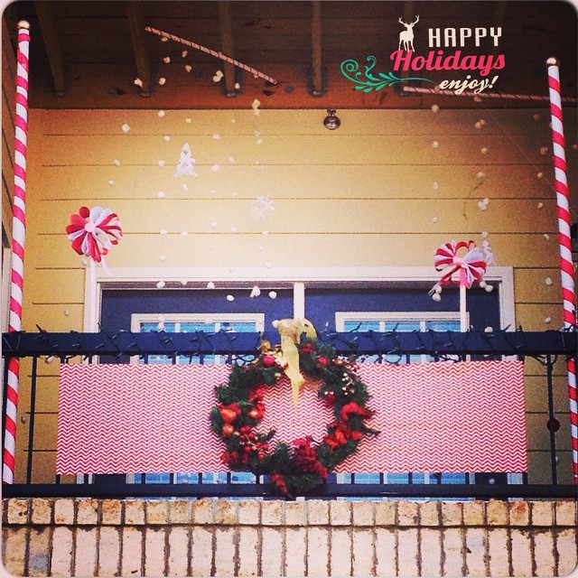 Fun Christmas Balcony Decorating Idea.