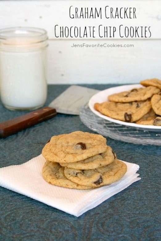 Graham Cracker Chocolate Chip Cookies.