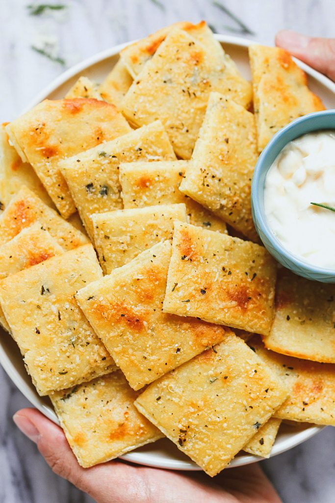 Low Carb Cheese Crackers.