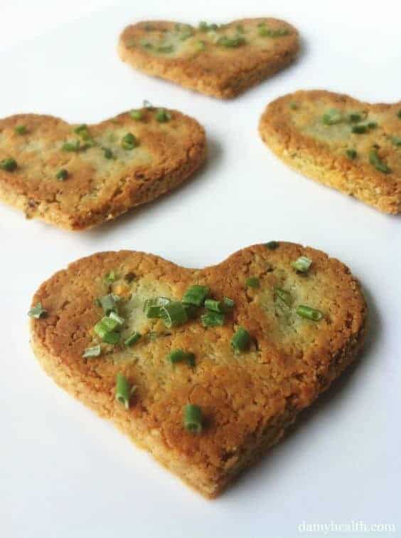 Low Carb Cheese and Chive Crackers.