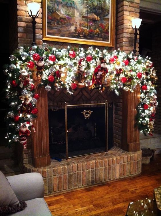 Marsha's Christmas Mantle.