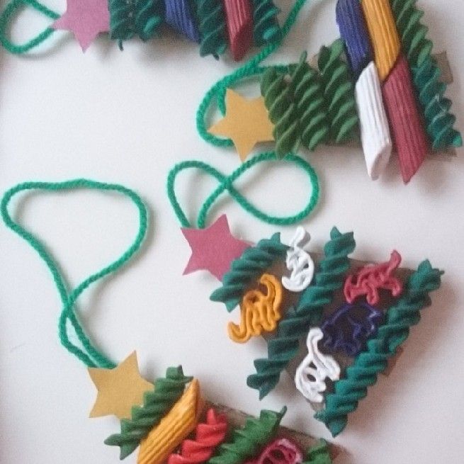Noodle Christmas trees are so fun to make!