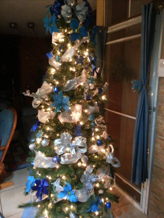 Royal blue and silver Christmas tree inspiration.