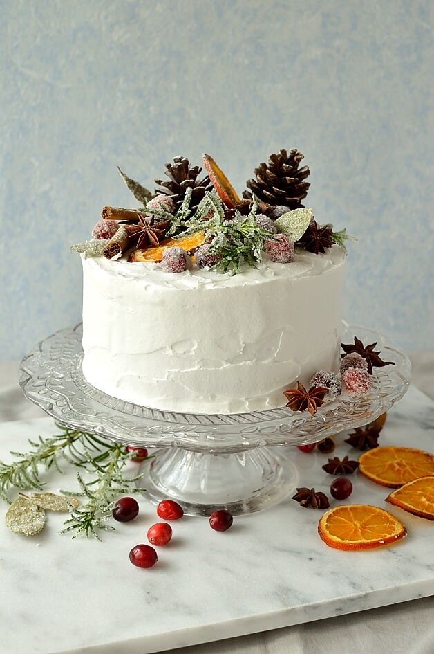 Rustic Christmas cake by Domestic Gothess