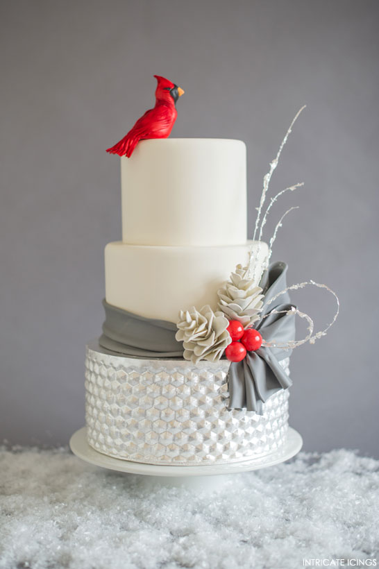 Silver Cardinal Cake