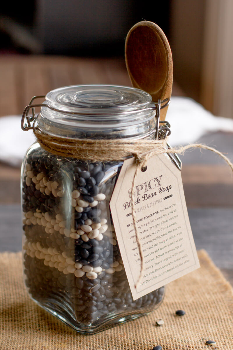 Spicy Black Bean Soup in a Jar