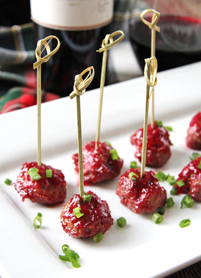 Turkey Meatballs with Cranberry Glaze