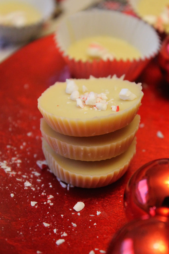 White Chocolate Candy Cane Cups.
