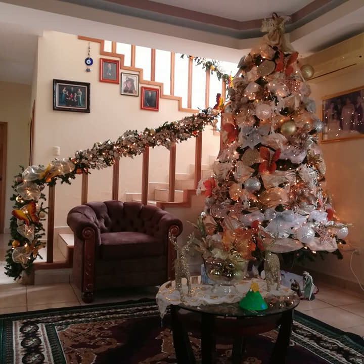 White gold Christmas tree.