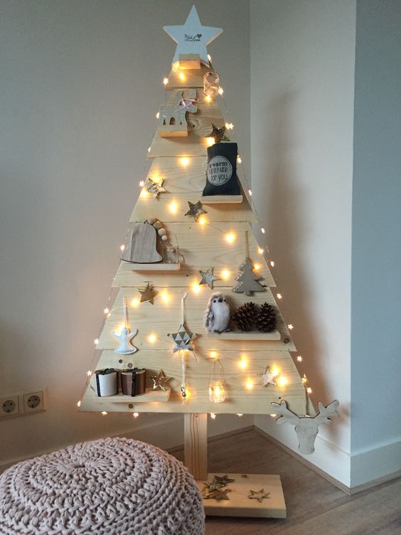 Wooden christmas tree.