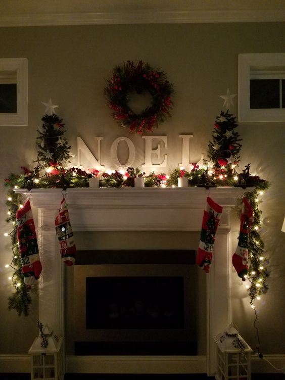 You will Love this mantel at night!