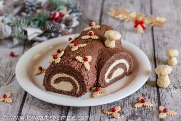 Yule Log Cake by Low Carb Yum.