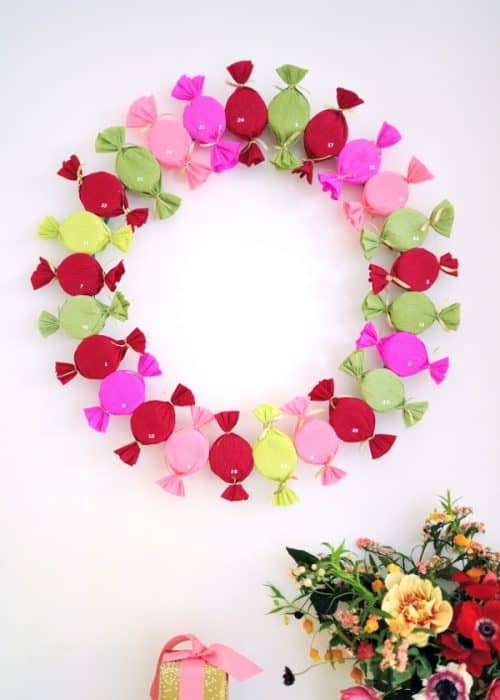 Candy Advent Wreath by Oh Happy Day