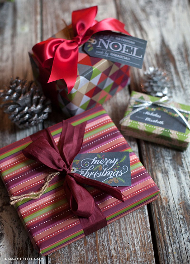 Chalkboard Christmas Gift Tags at Lia Griffith