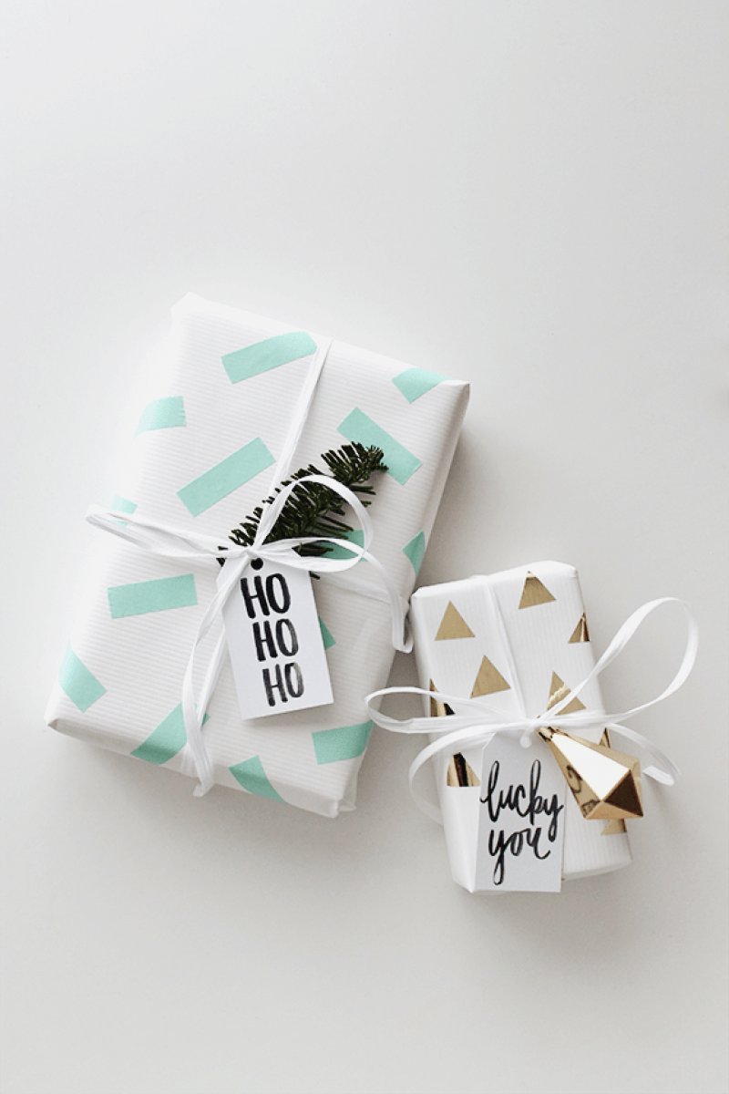 DIY Washi Tape Gift Wrapping at Almost Makes Perfect