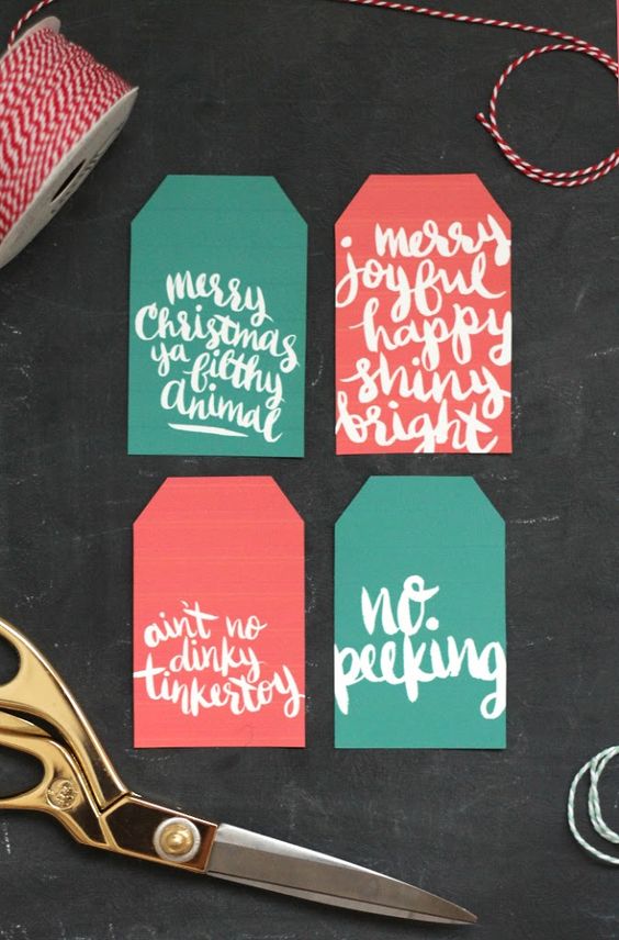 Hand Lettered Gift Tags from Persia Lou