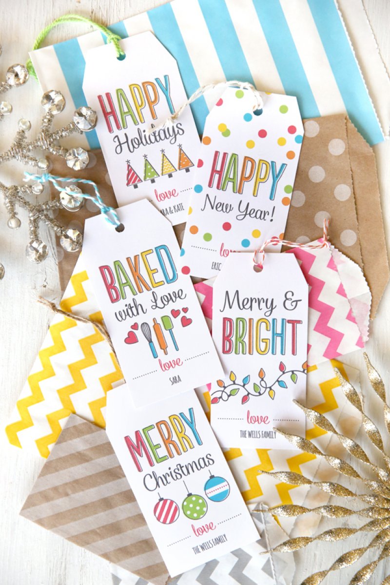 Holiday Printable Gift Tags at Our Best Bites