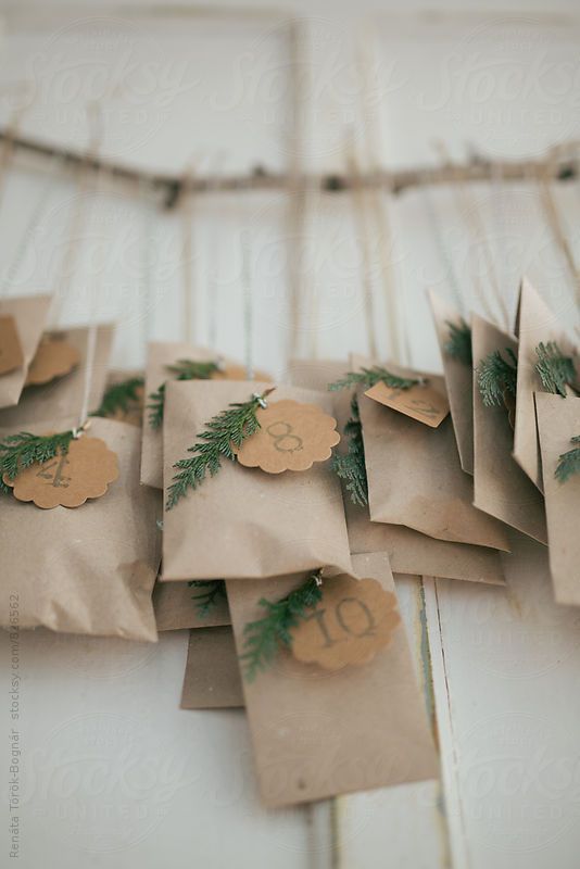 Natural and rustic advent calendar