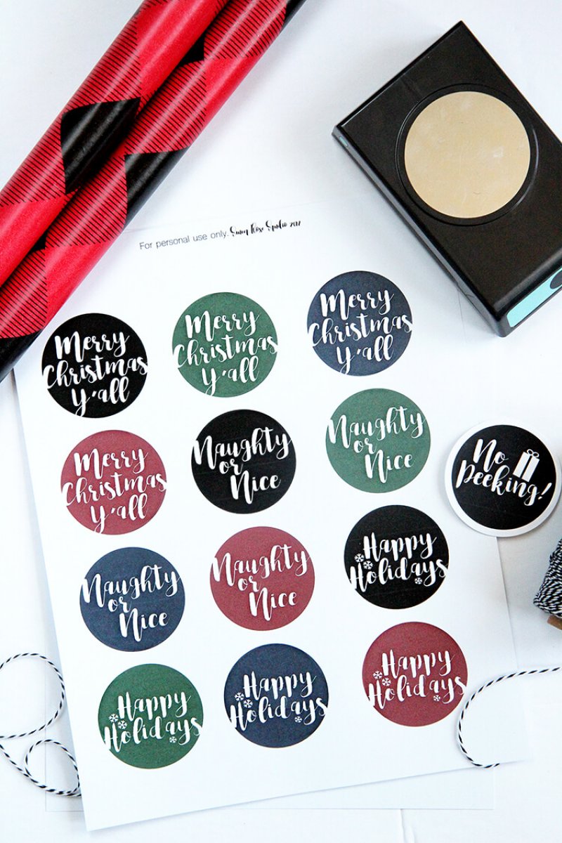 Round Christmas Tags by Sweet Rose Studio