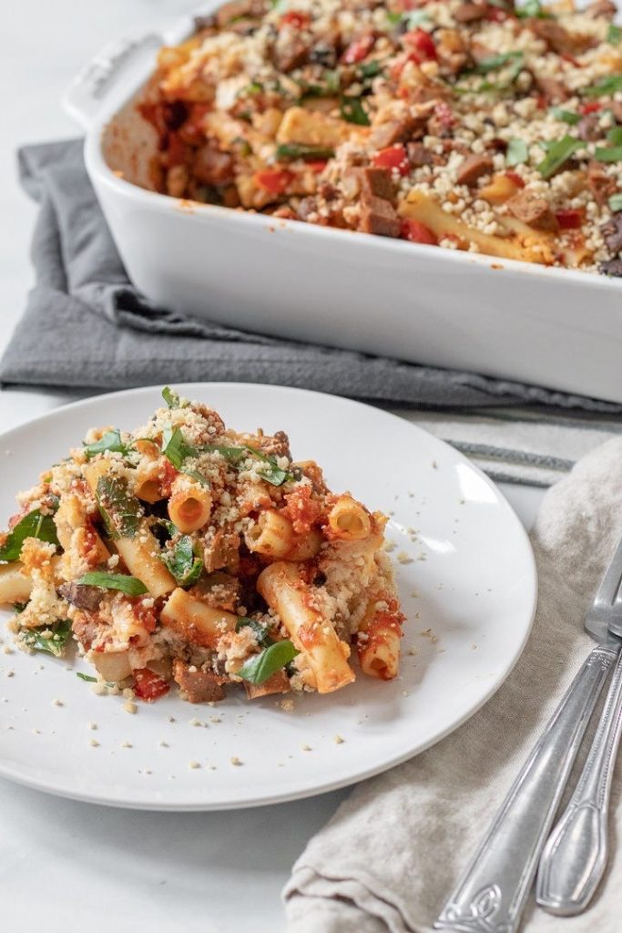 Baked Ziti with Vegetables by My Quiet Kitchen