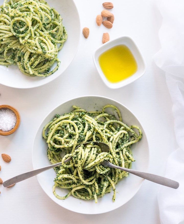 Black Kale Pesto Pasta by Gathering Dreams