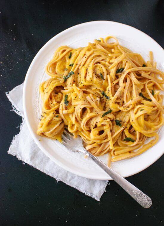 Creamy Butternut Squash Linguine.