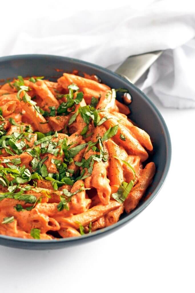 Creamy Tomato Basil Pasta.