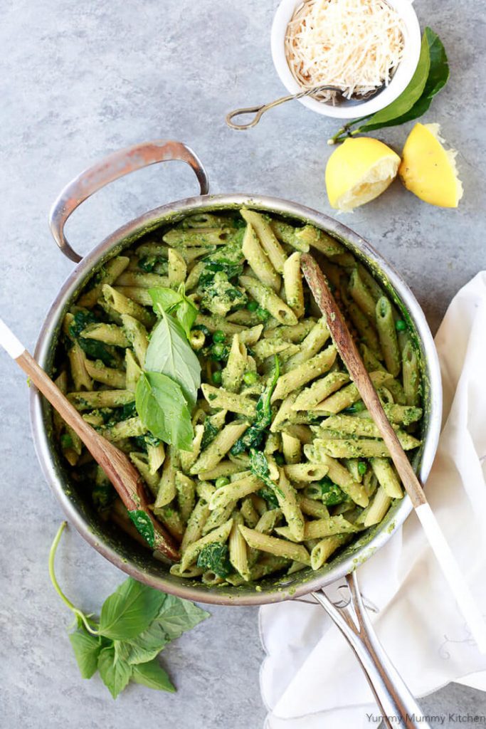 Pea Pesto Penne Pasta by Yummy Mummy Kitchen