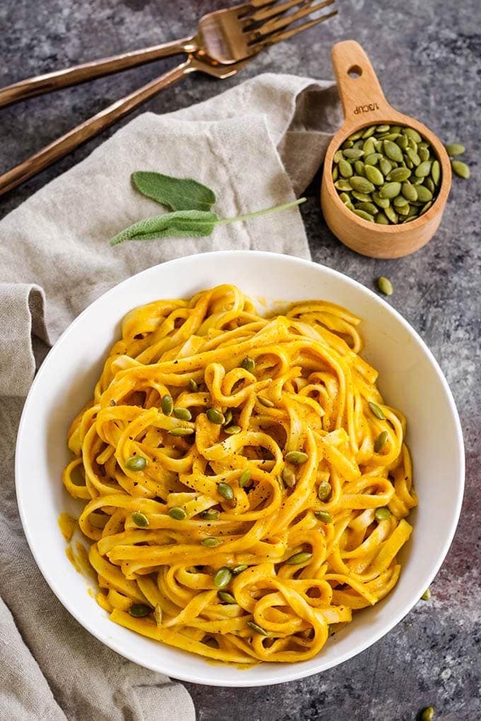 Pumpkin Sage Pasta by Karissa’s Vegan Kitchen