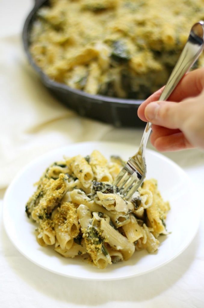 Spinach Artichoke Pasta Bake by Strength & Sunshine