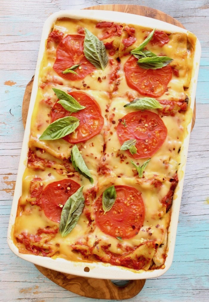 Vegan Ricotta Spinach Lasagna by Veggie Society