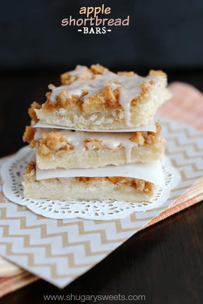 Apple Shortbread Bars by Shugary Sweets