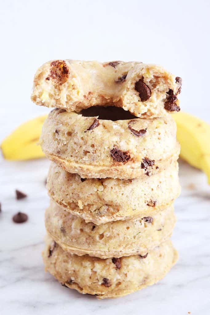 BANANA CHOCOLATE CHIP DOUGHNUTS