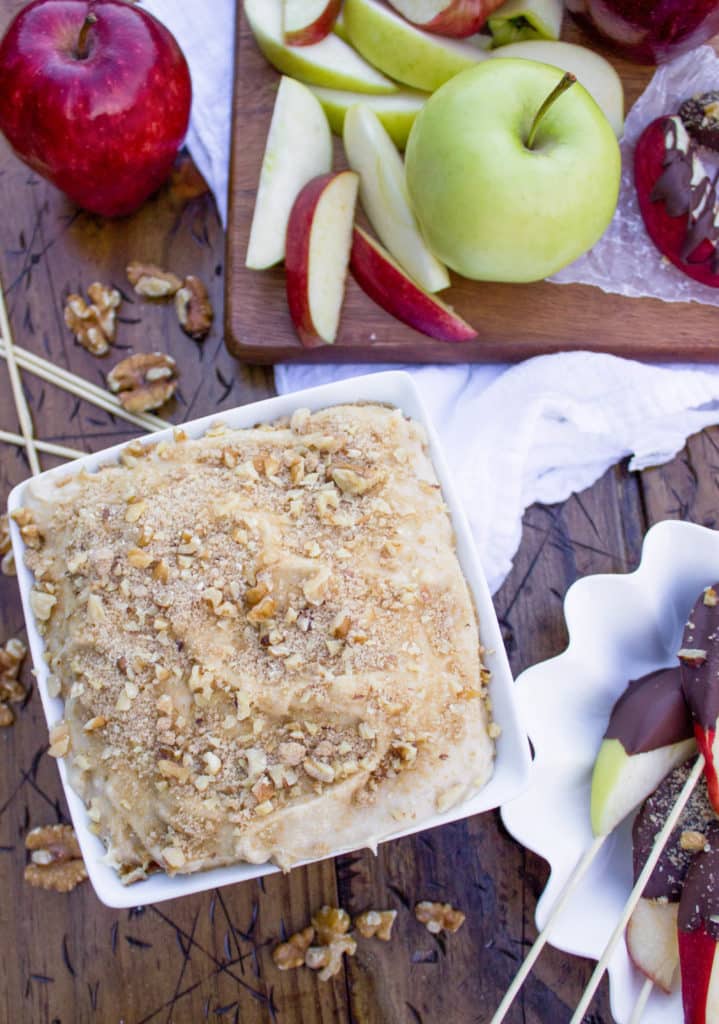 CARAMEL APPLE CHEESECAKE DIP BY SUGAR SPUN RUN