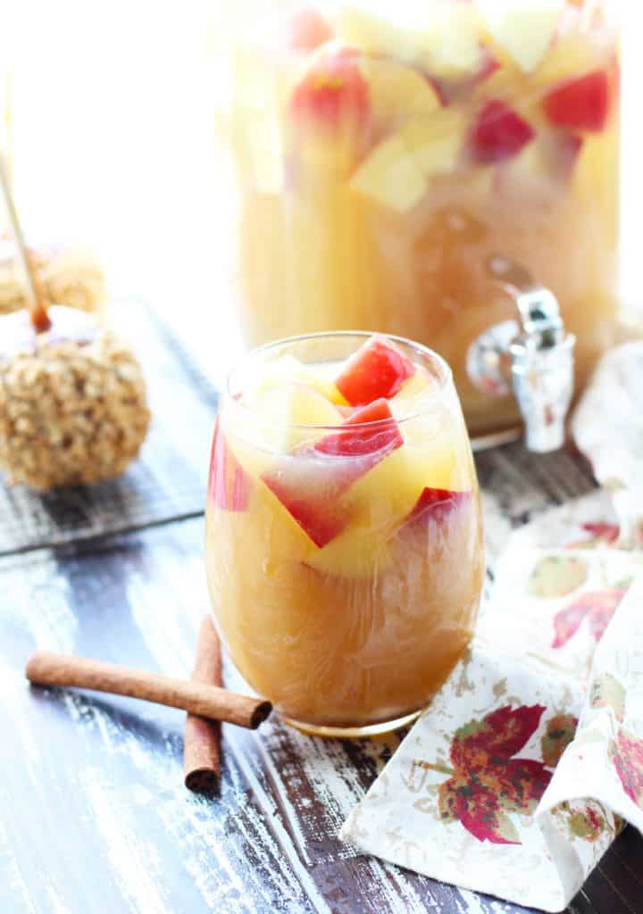 CARAMEL APPLE SANGRIA BY 3 YUMMY TUMMIES