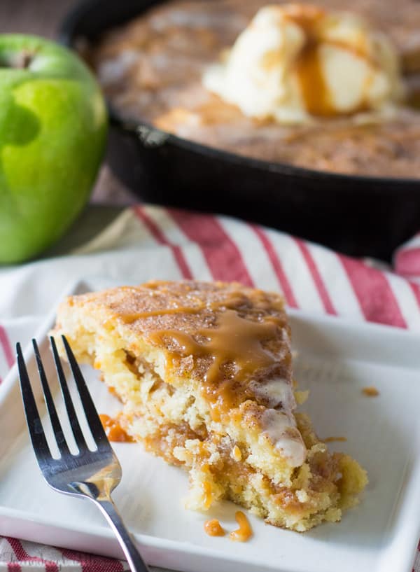 CARAMEL APPLE STUFFED SNICKERDOODLE SKILLET COOKIE BY TORNADOUGH ALLI