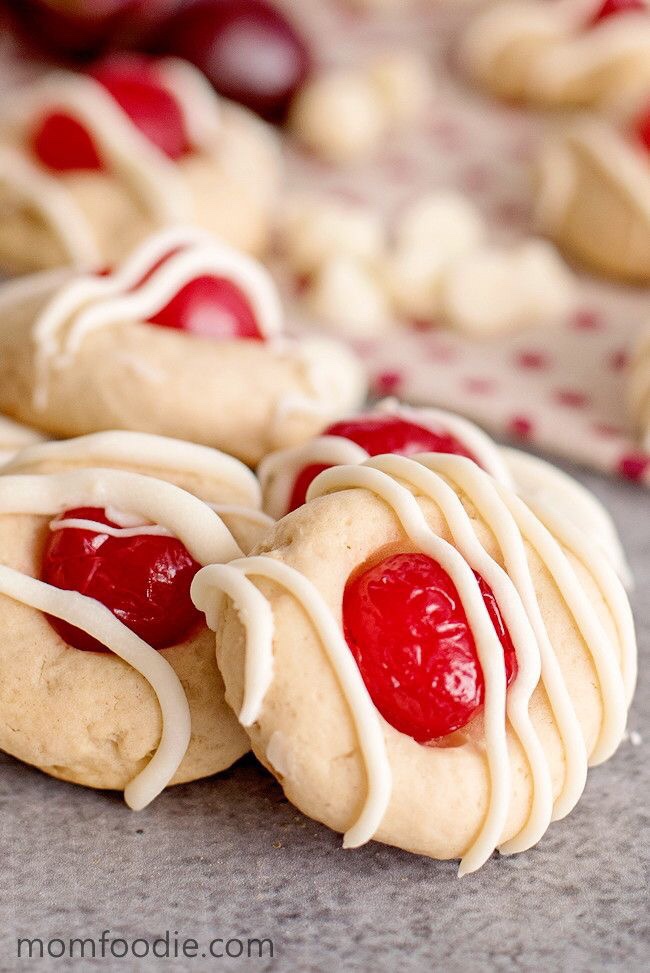 CHERRY ALMOND COOKIES.