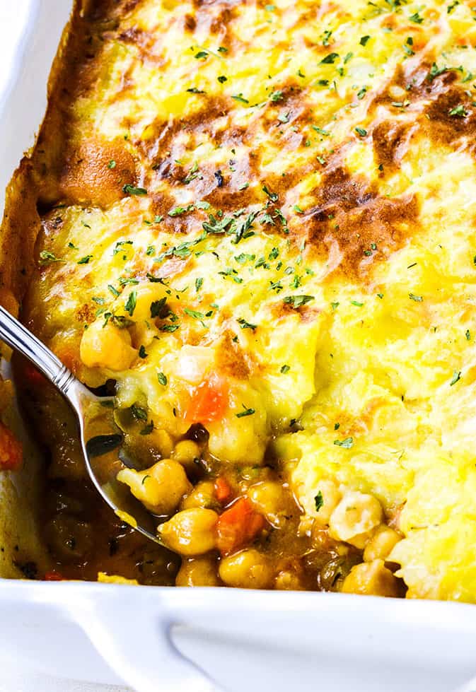 CHICKPEA SHEPHERD’S PIE BY HEALTHIER STEPS