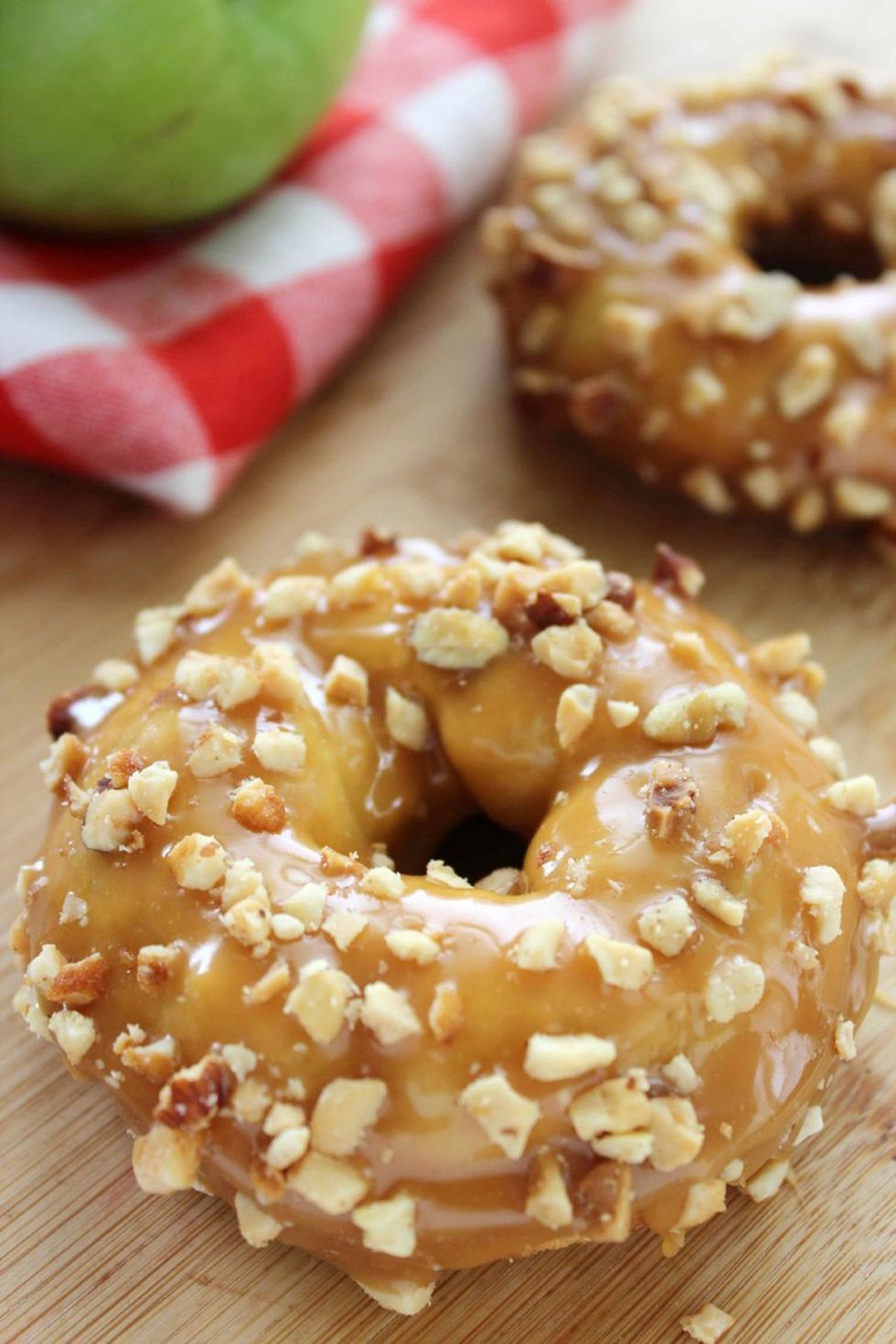 Caramel Apple Baked Donuts.