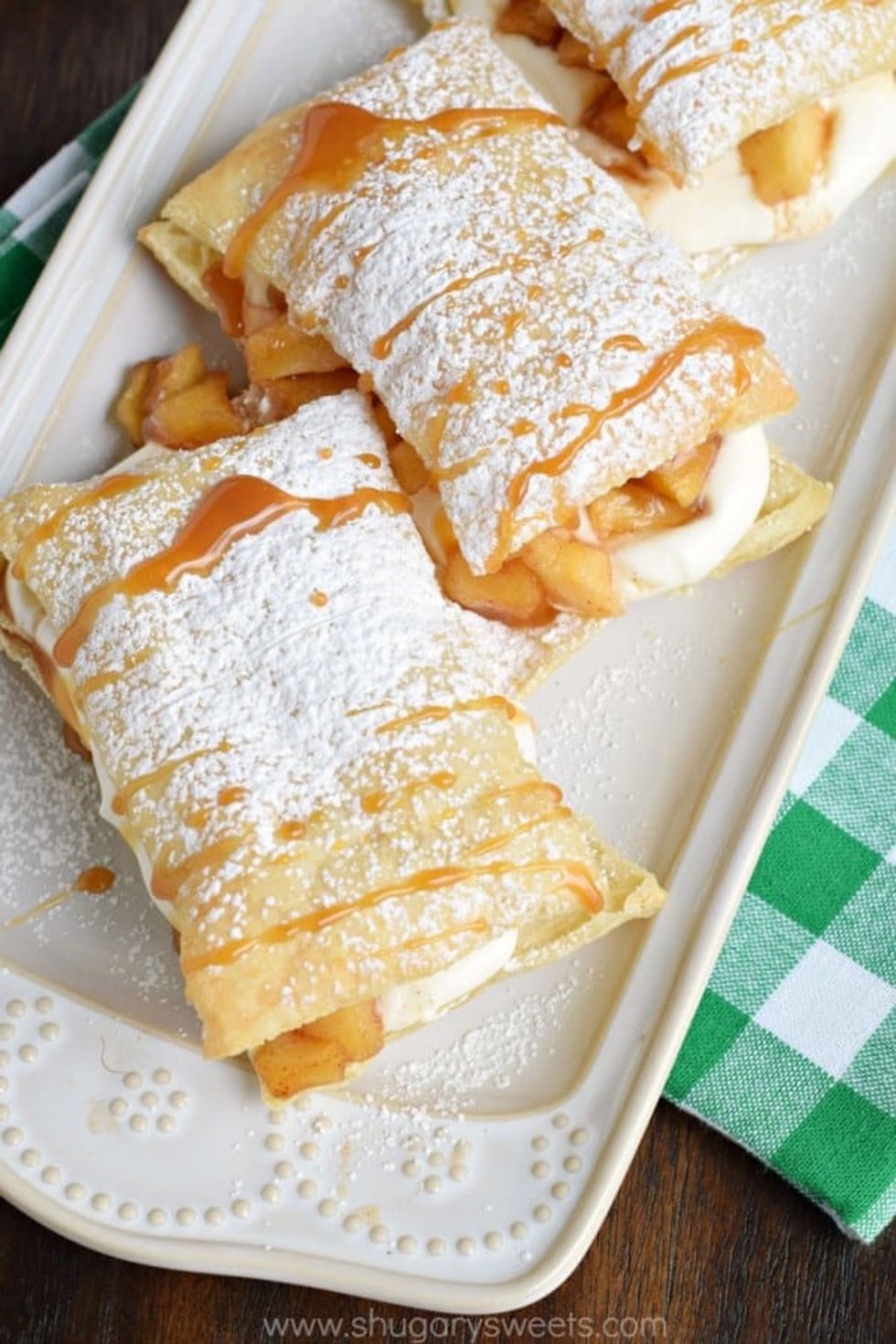 Caramel Apple Cheesecake Napoleons.