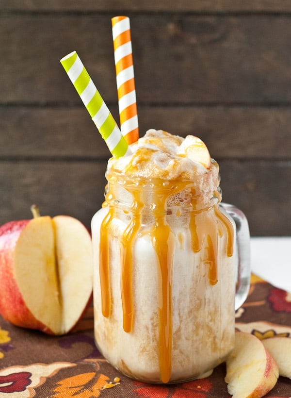 Caramel Apple Cider Ginger Ale Floats by NeighborFood