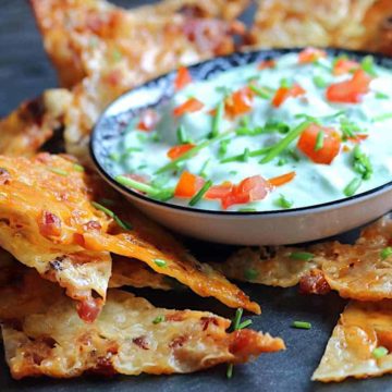 Cheese Bacon Nachos.